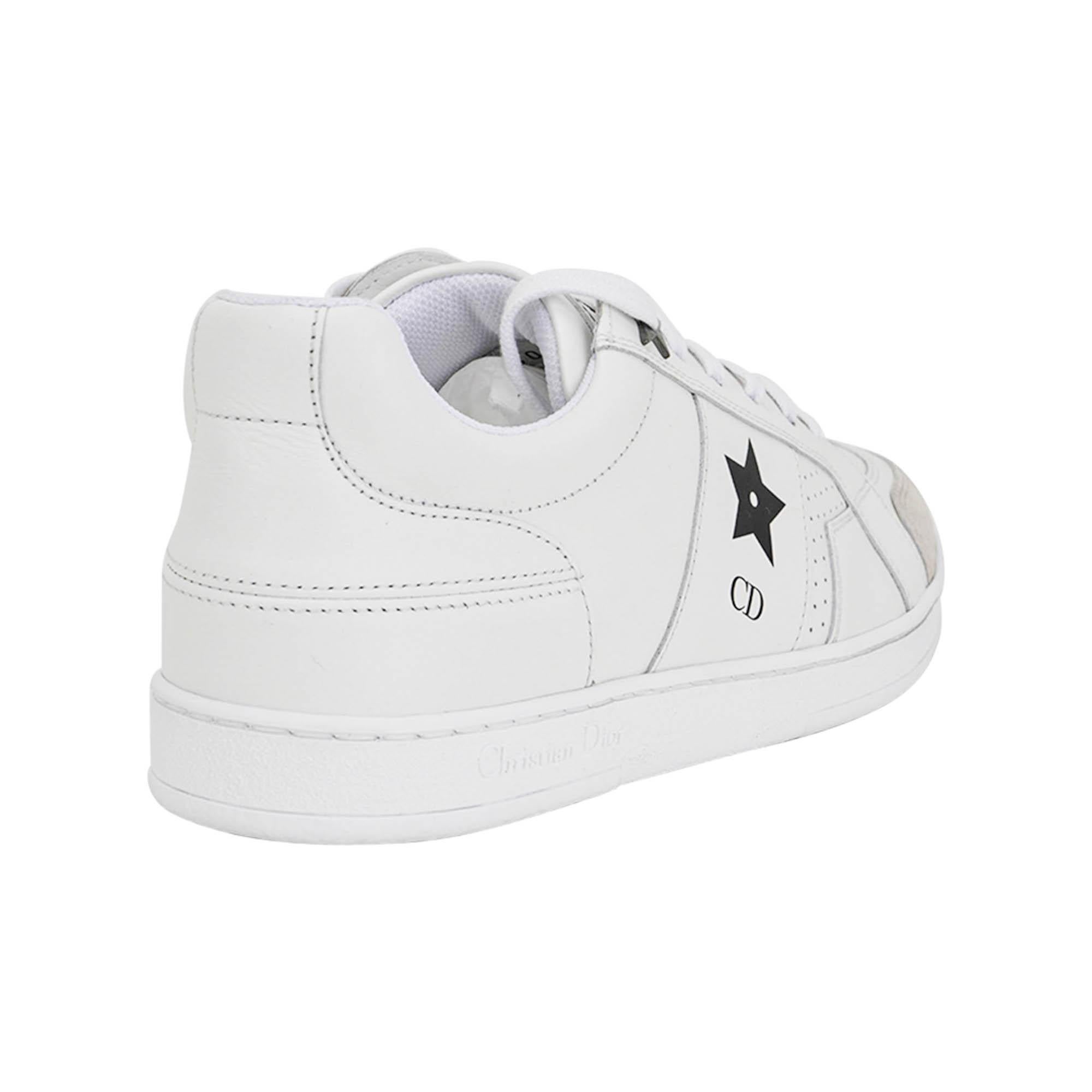 Christian Dior Zapatilla Ors Cuero Blanco Low Top 37.5 en Nuevo estado para la venta en Miami, FL