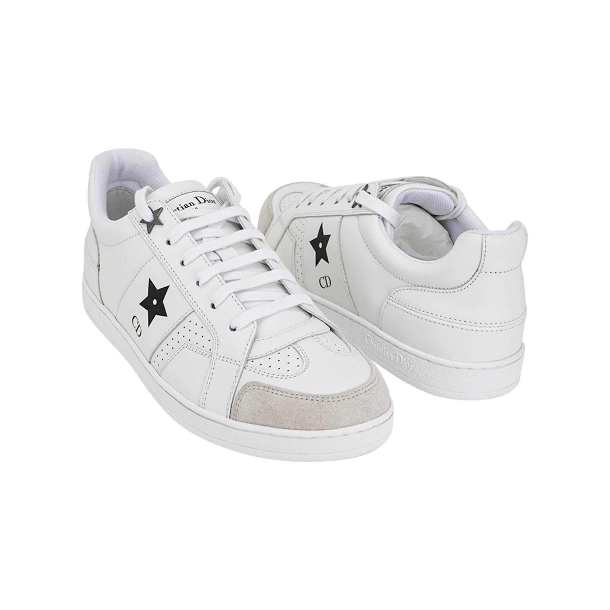 De las mujeres Christian Dior Zapatilla Ors Cuero Blanco Low Top 37.5 en venta