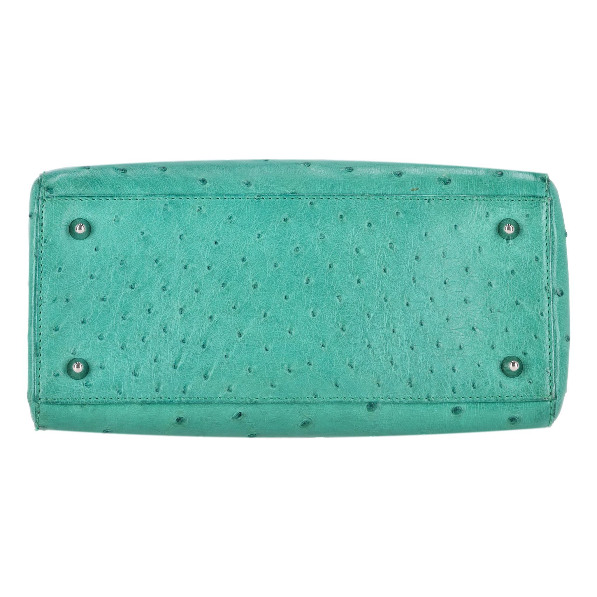 Christian Dior Ostrich Leather Medium Lady Dior Bag For Sale 1