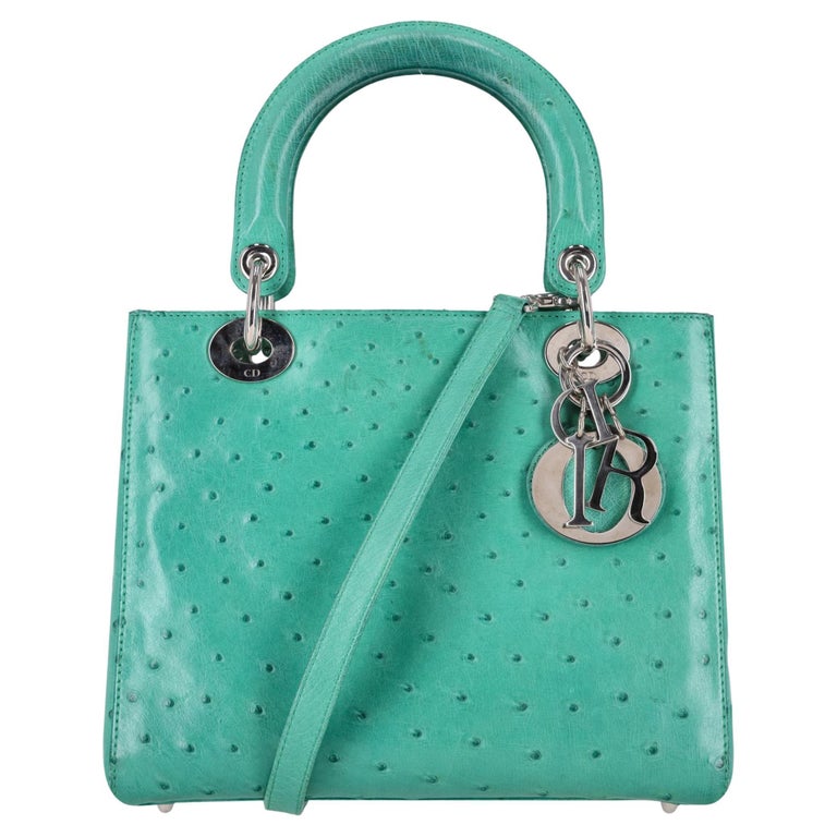 LEATHER QUILTED MEDIUM POUCH MILIEU GREEN LEATHER QUILTED MEDIUM POUCH MILIEU GREEN