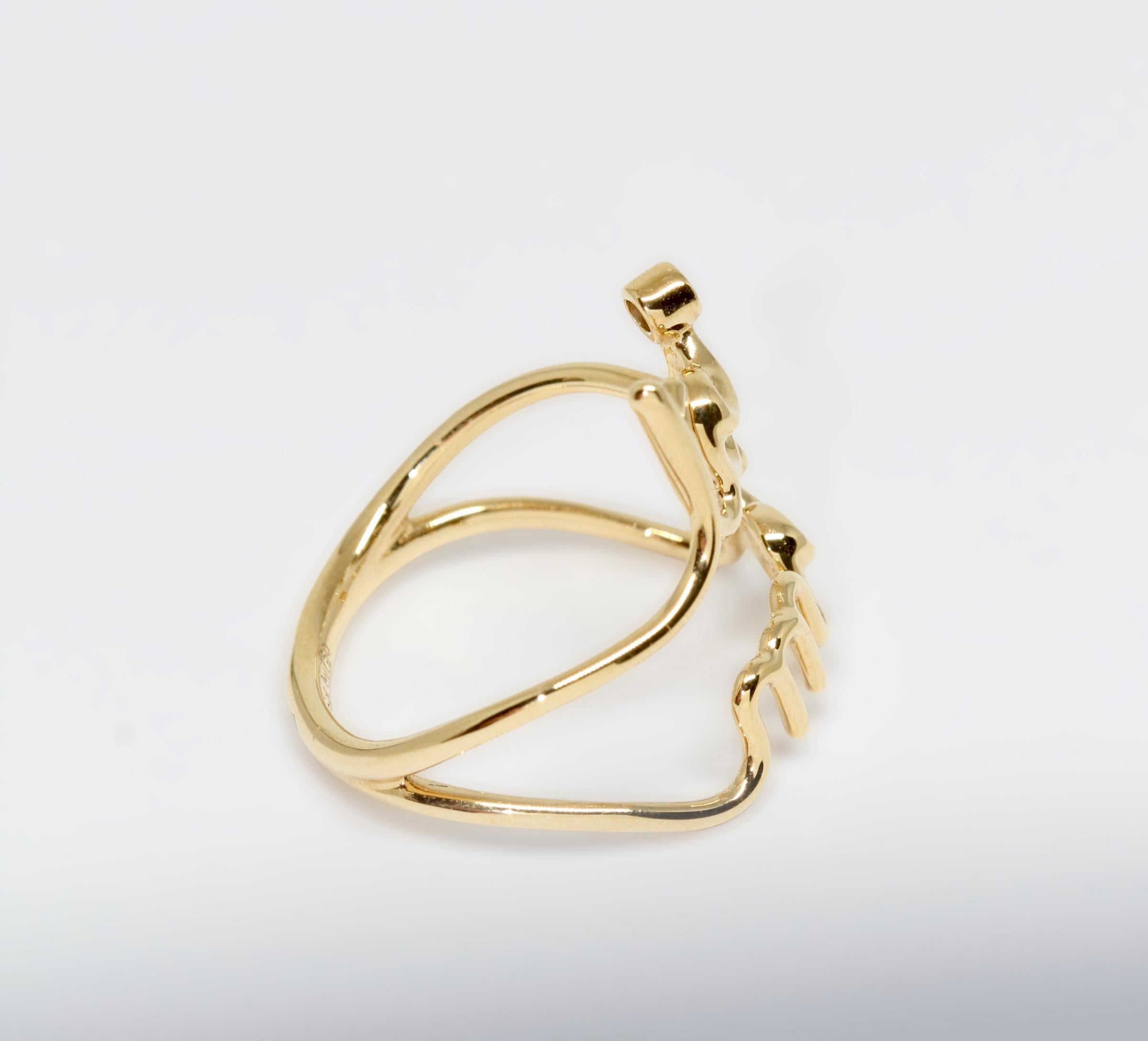 Christian Dior Oui Toi Moi 18K Yellow Gold Diamond Ring In Good Condition In Geneva, CH