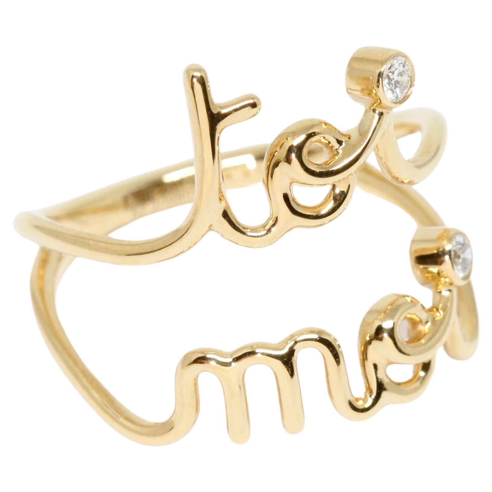 Christian Dior Oui Toi Moi 18K Yellow Gold Diamond Ring at 1stDibs | toi  moi dior ring, di moi oui ring, dior toi moi