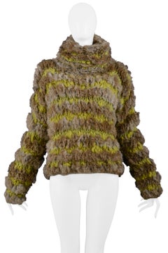 Christian Dior Oversized Knit & Rabbit Fur Sweater 2000