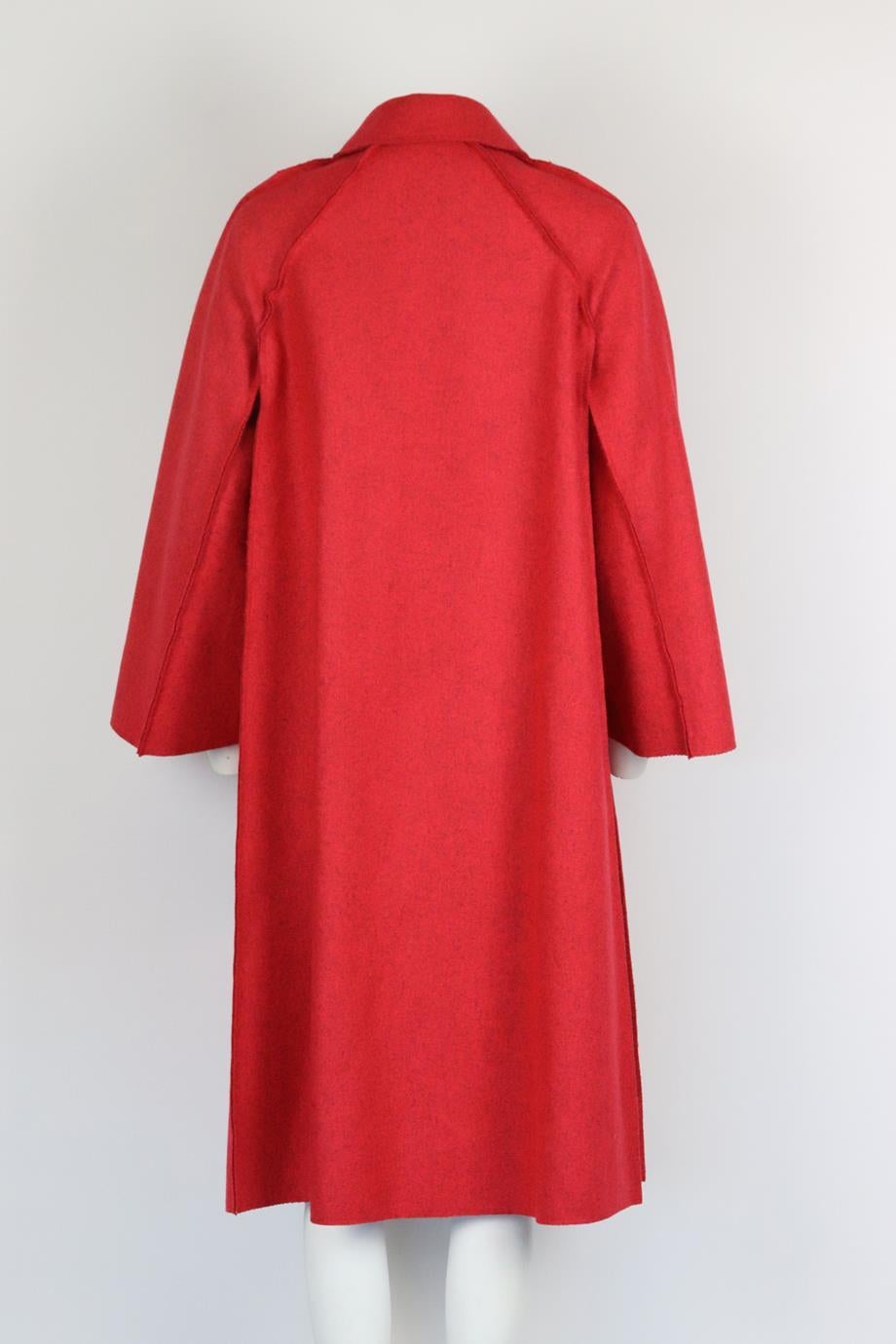 Christian Dior Oversized Wool Coat Fr 34 Uk 6 In Excellent Condition In London, GB