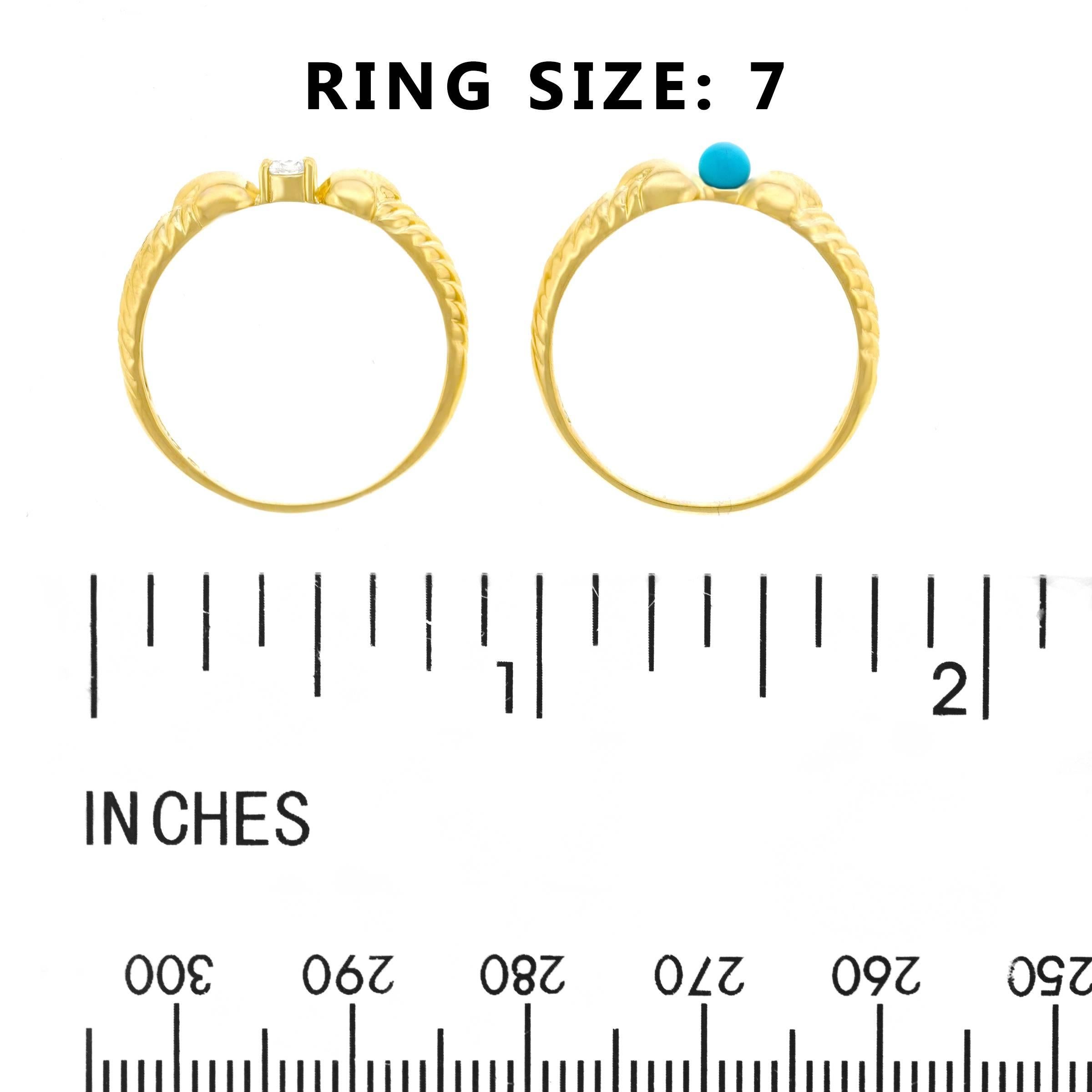 Christian Dior Pair Gold Rings 1