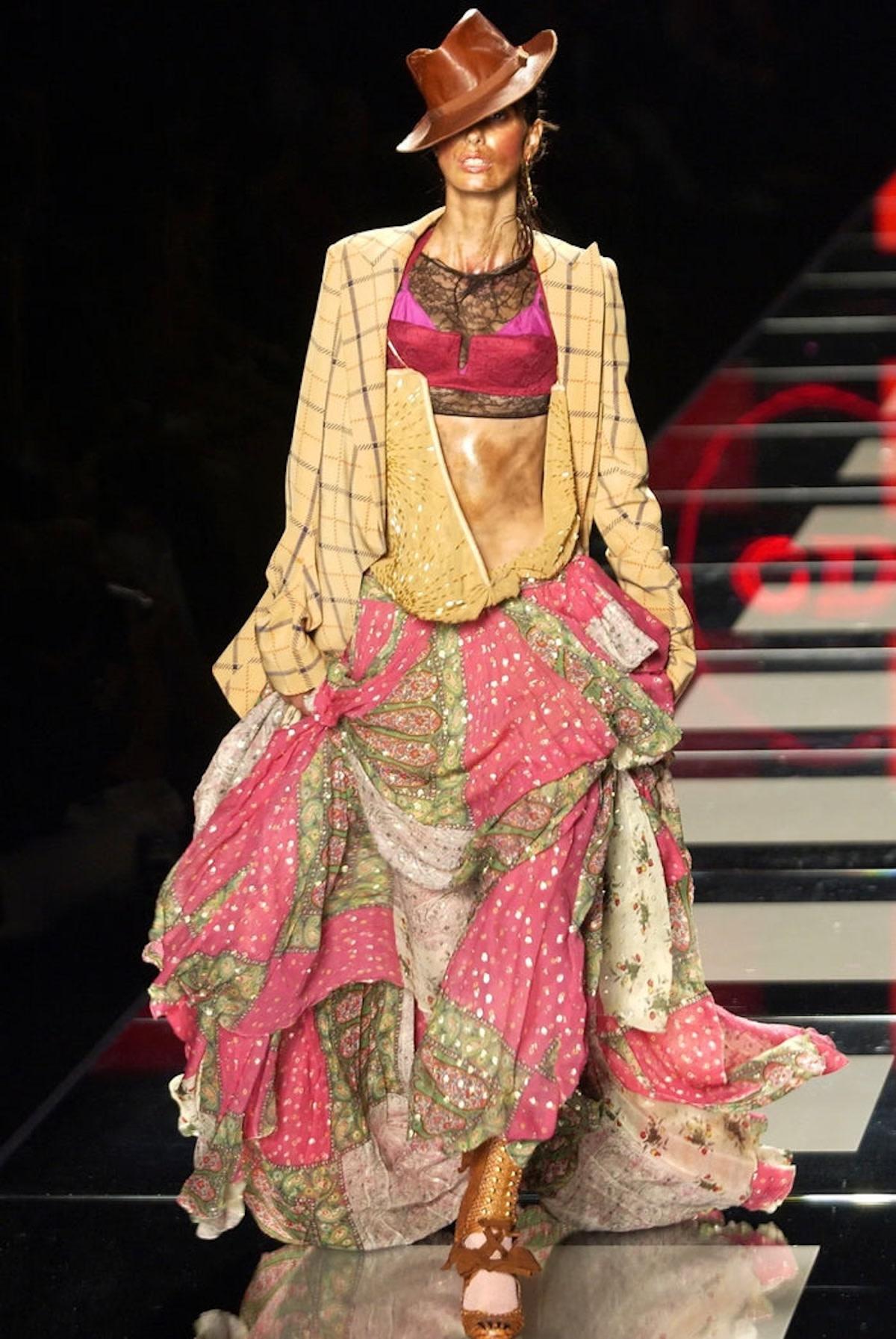 Christian Dior Paisley Patchwork Coin Charm Long Dress (S) For Sale 5
