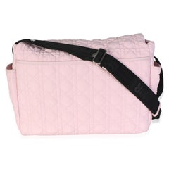 Christian Dior Pale Pink Technical Fabric Cannage Diaper Bag