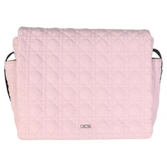 Christian Dior Pale Pink Technical Fabric Cannage Diaper Bag