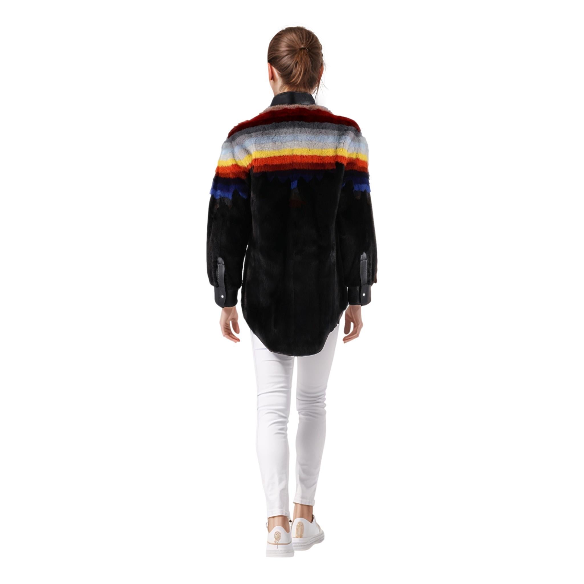 Christian Dior Palm Tree Mink Fur Shirt/Jacket In Excellent Condition In London, GB