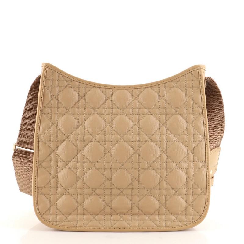 Christian Dior Panarea Umhängetasche Cannage Quilt Canvas im Zustand „Gut“ in NY, NY
