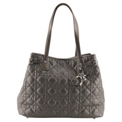 Christian Dior Panarea Tote Cannage Quilt Canvas Small