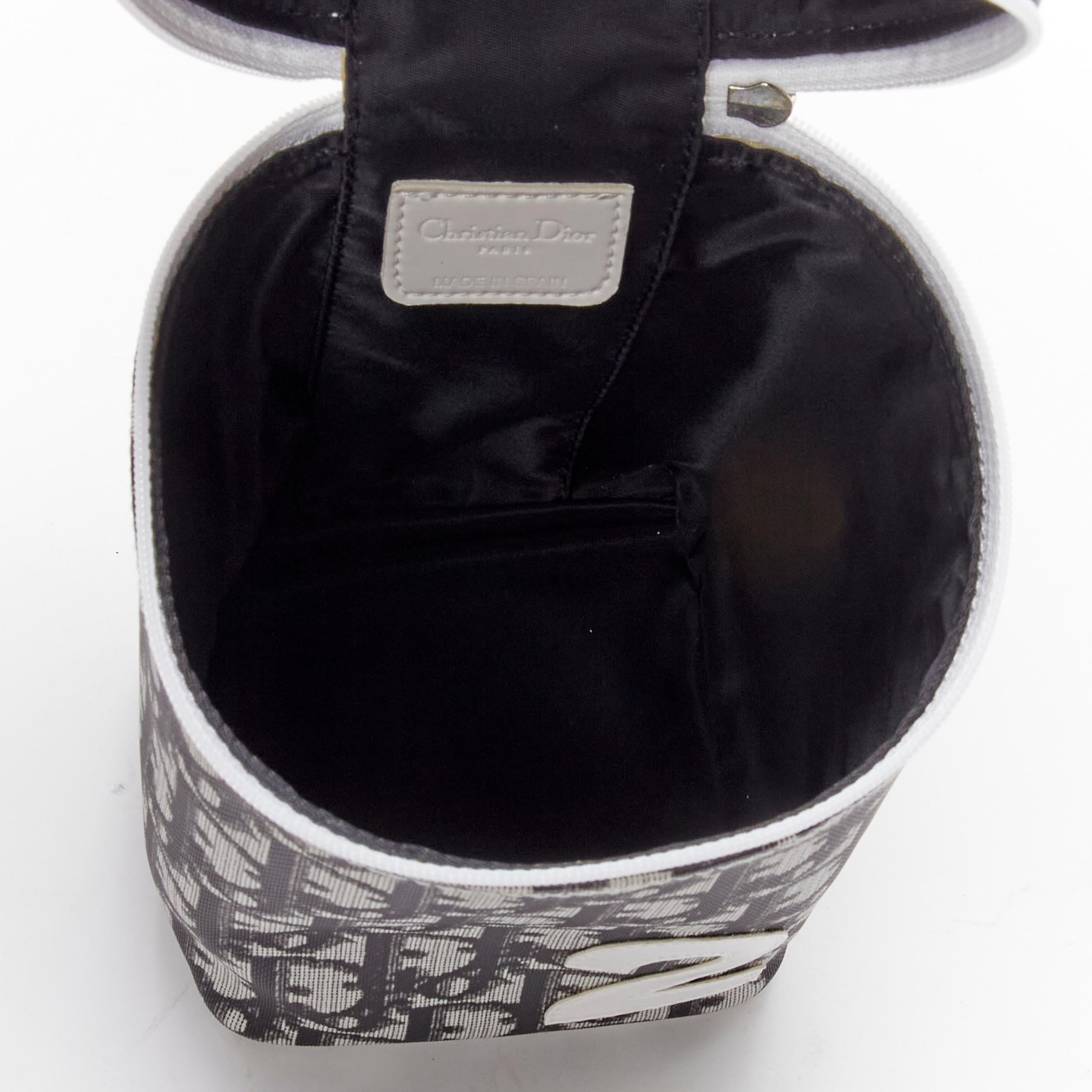 CHRISTIAN DIOR Parfums Vintage black trotter monogram long vanity bag 4