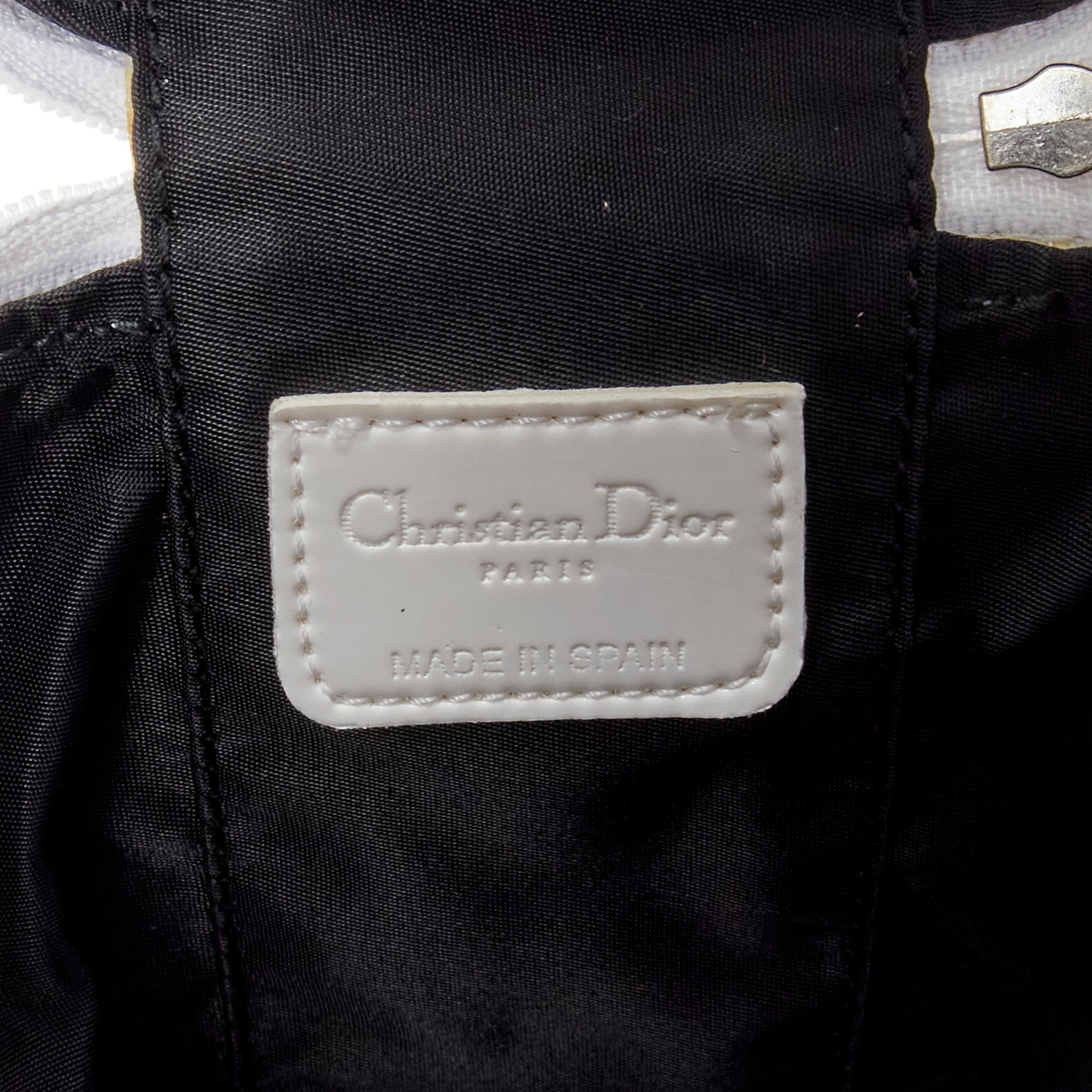 CHRISTIAN DIOR Parfums Vintage black trotter monogram long vanity bag 5