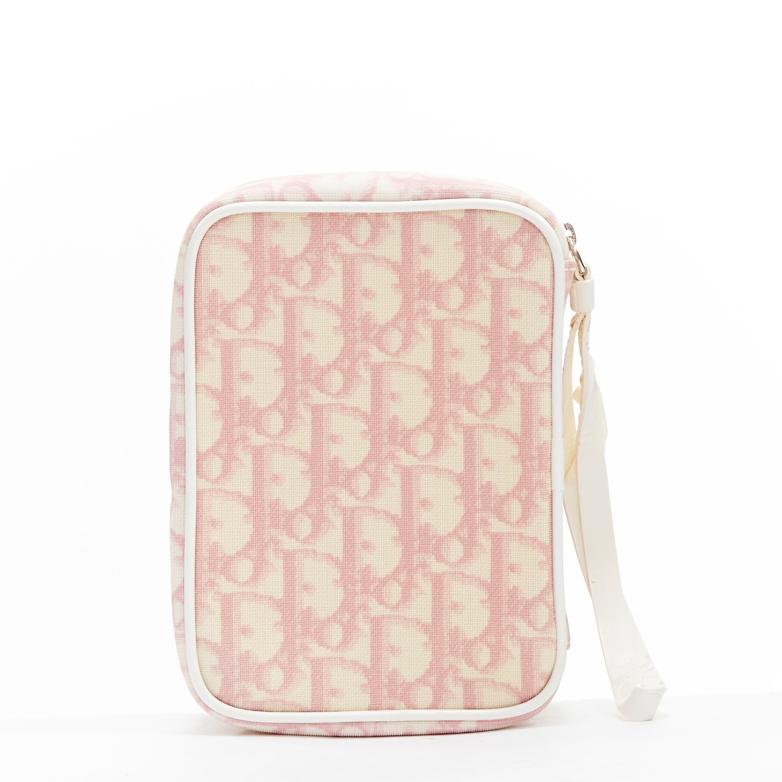 CHRISTIAN DIOR Parfums Y2K Vintage pink trotter monogram 1 wristlet bag 1