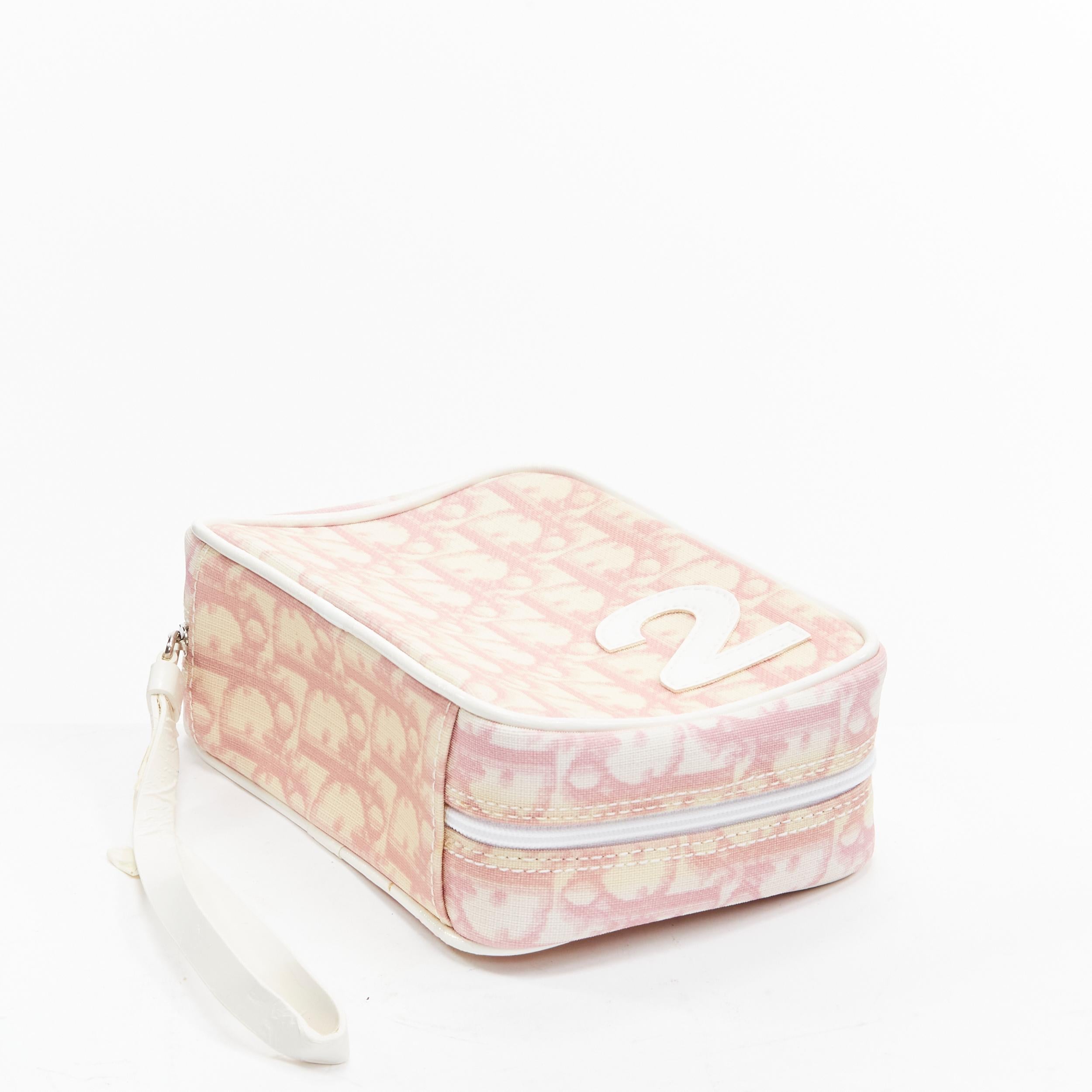 CHRISTIAN DIOR Parfums Y2K Vintage pink trotter monogram 1 wristlet bag 2