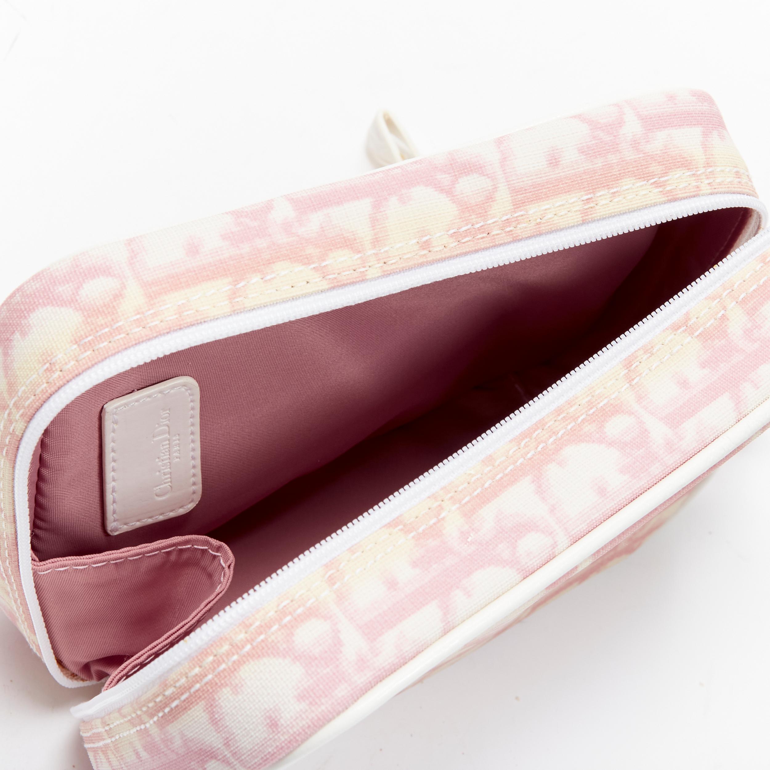 CHRISTIAN DIOR Parfums Y2K Vintage pink trotter monogram 1 wristlet bag 5