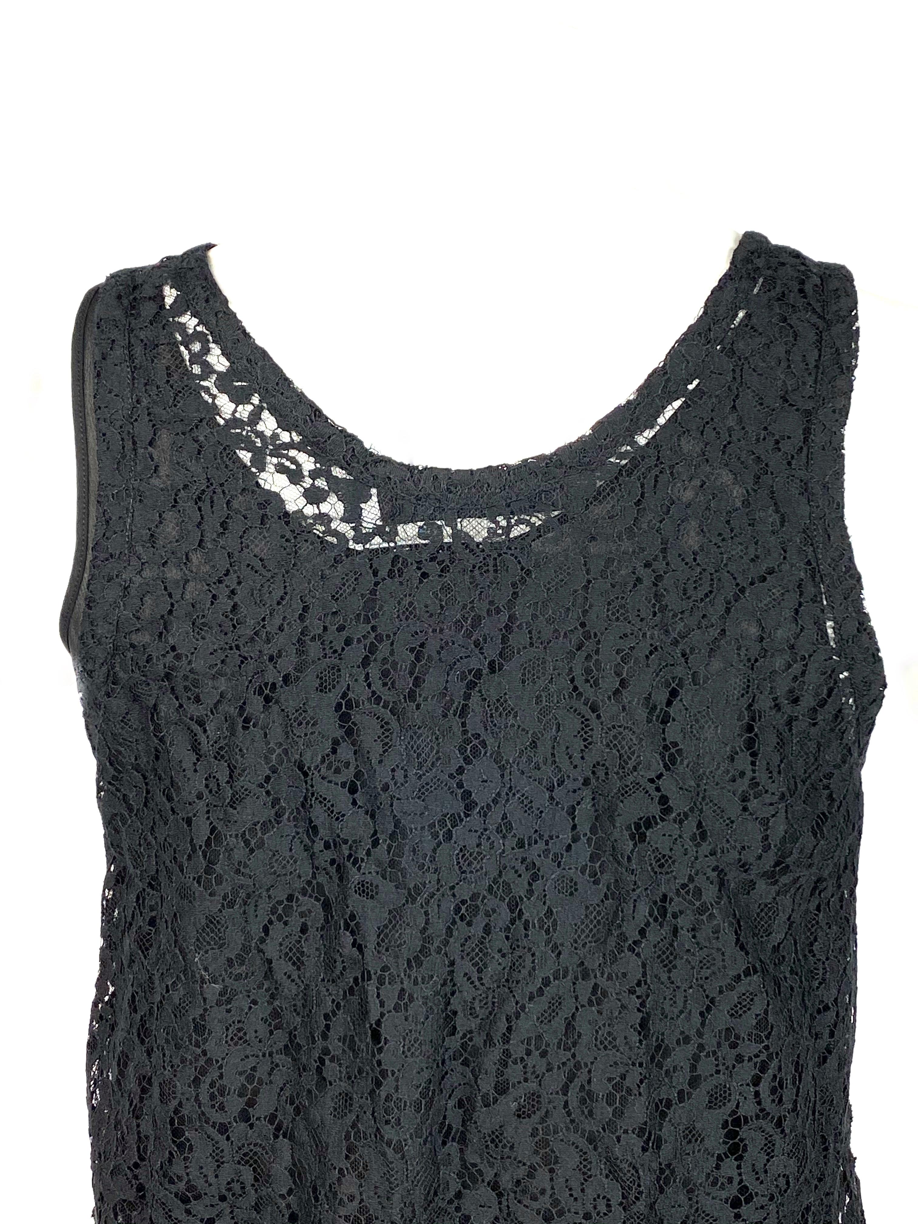 Women's or Men's Christian Dior Paris Black Silk Floral Lace Top Tunic  For Sale