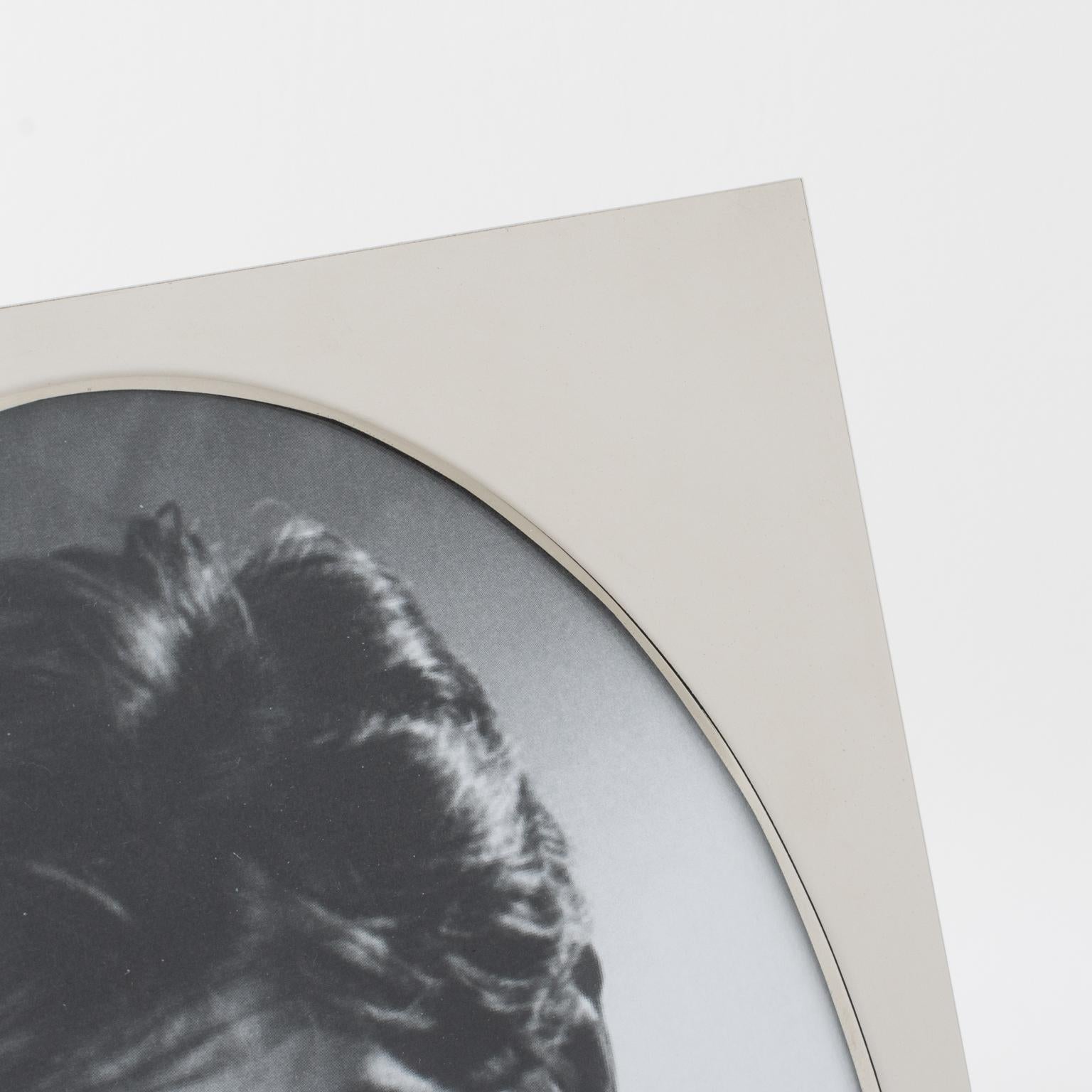Christian Dior Paris Chrome Metal Picture Frame For Sale 2