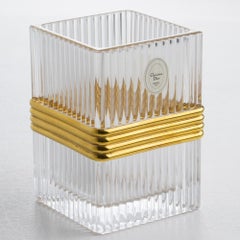 Christian Dior Paris Crystal Desk Accessory Pencil Cup, circa 1990