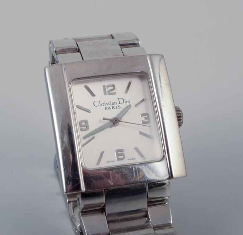 Christian Dior Paris, France. Ladies' wristwatch in stainless steel. 1980s. (Moderne) im Angebot