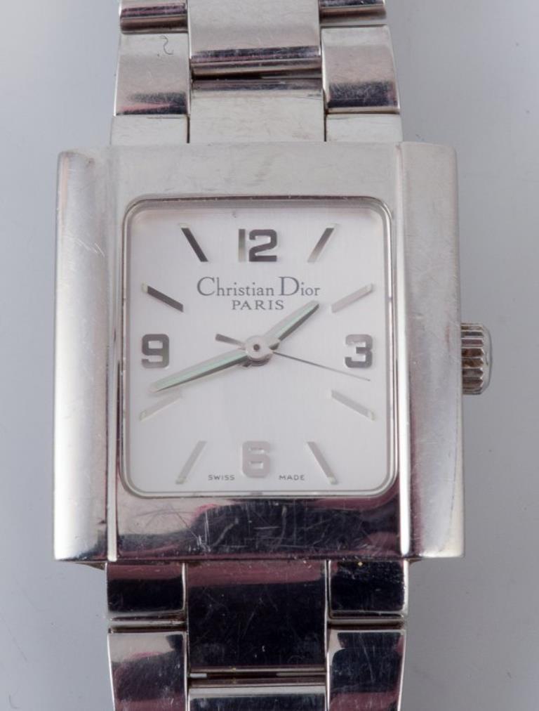 Christian Dior Paris, France. Ladies' wristwatch in stainless steel. 1980s. im Zustand „Gut“ im Angebot in bronshoj, DK