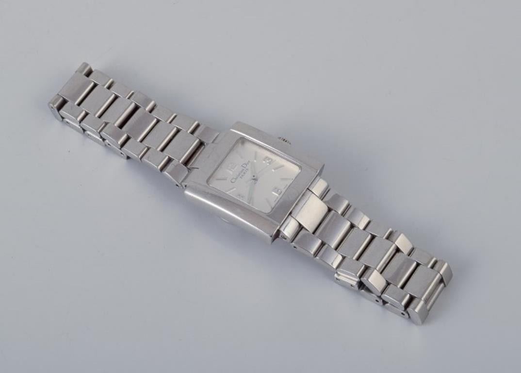 Christian Dior Paris, France. Ladies' wristwatch in stainless steel. 1980s. Damen im Angebot