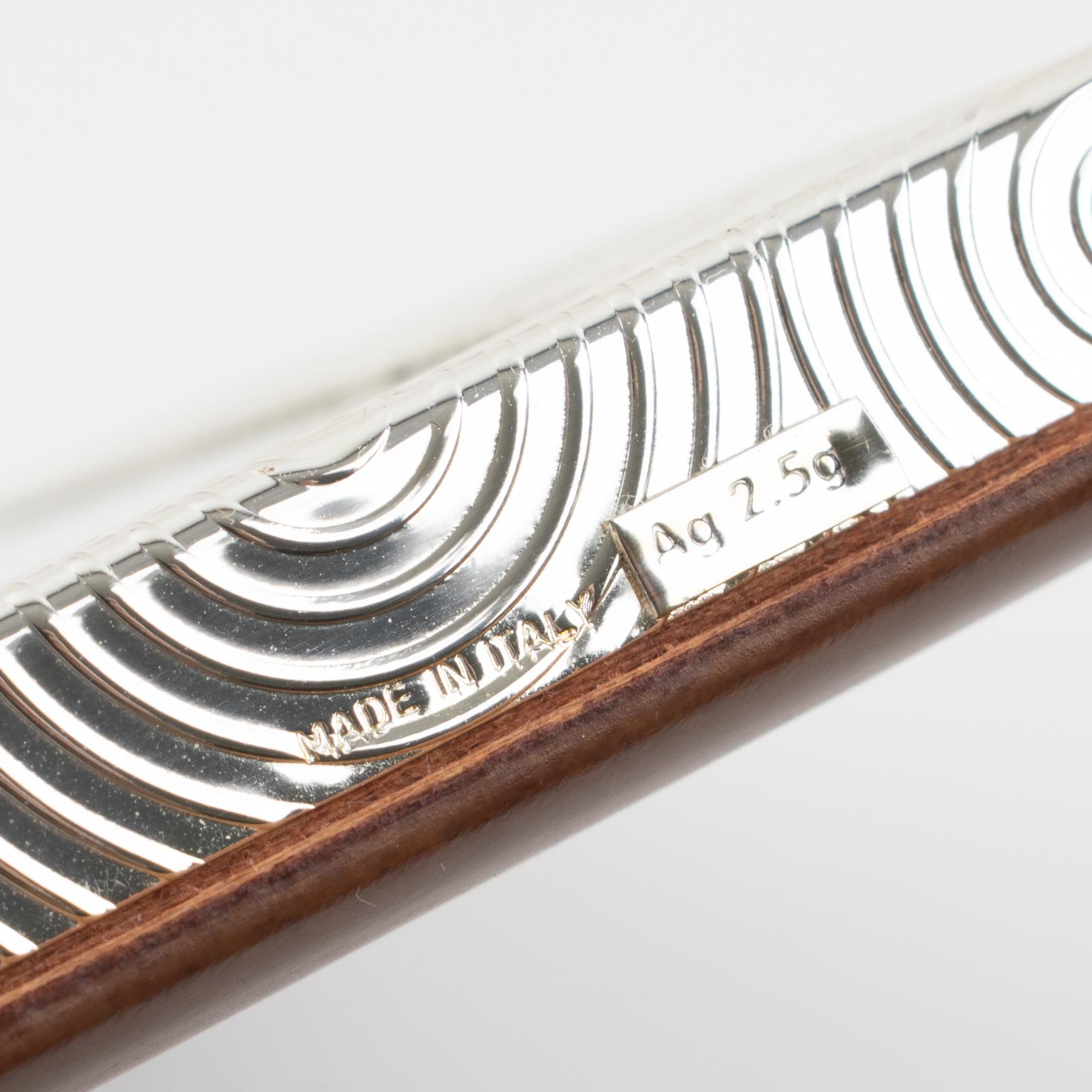 Cadre photo géométrique en métal argenté Christian Dior Paris en vente 1