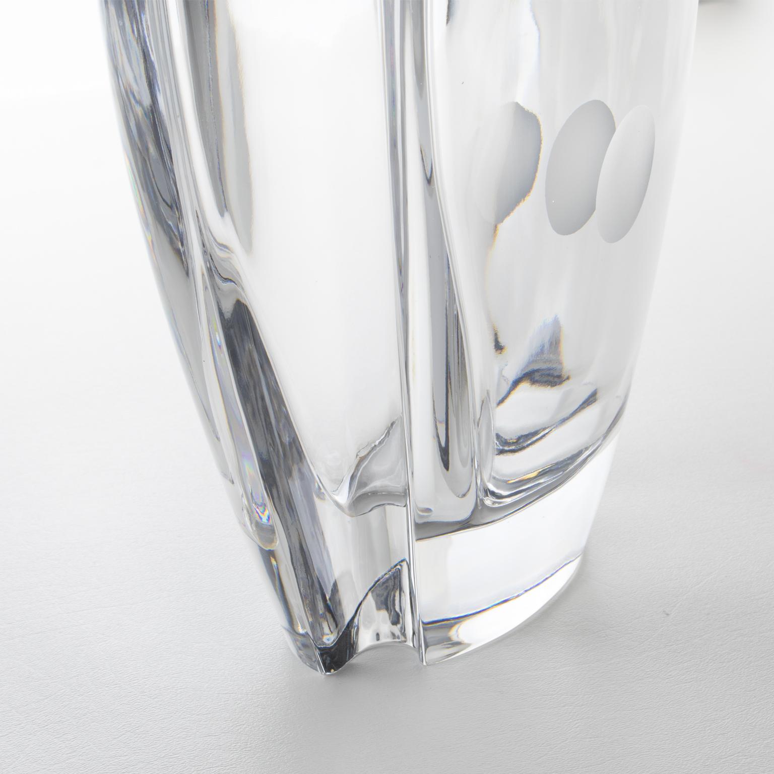 Christian Dior Paris Modernist Crystal Vase For Sale 5