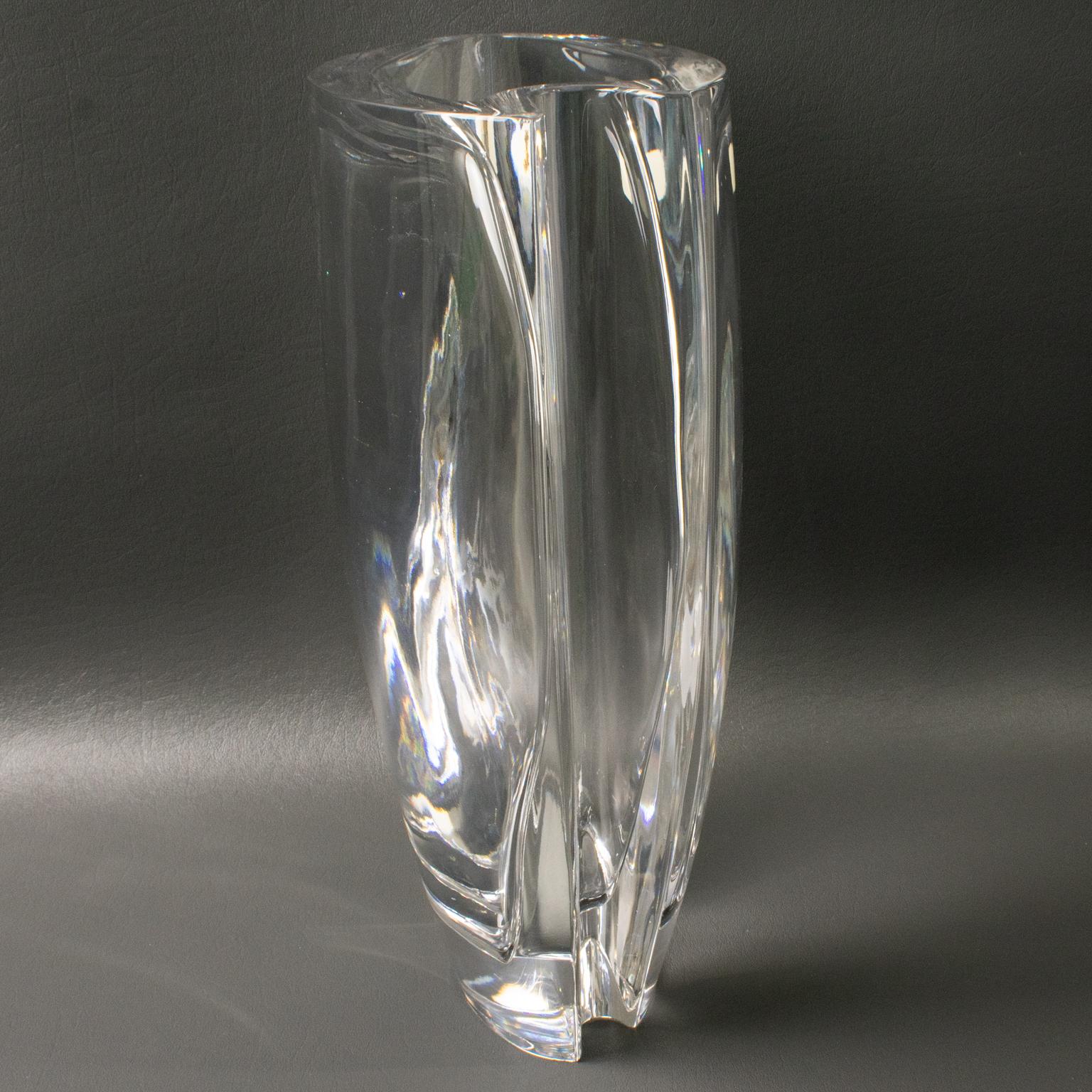 Christian Dior Paris Modernist Crystal Vase For Sale 9