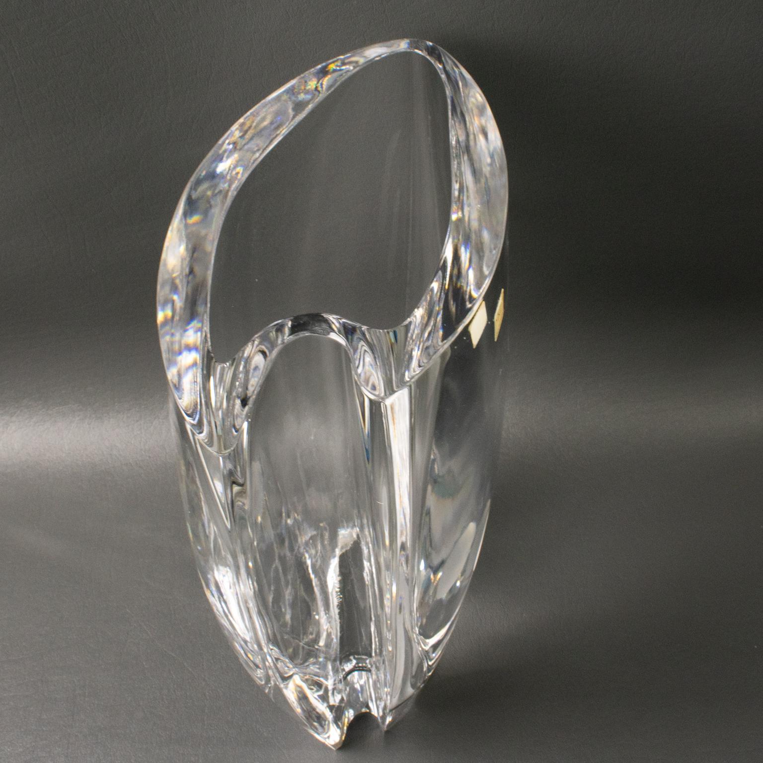 Christian Dior Paris Modernist Crystal Vase For Sale 10