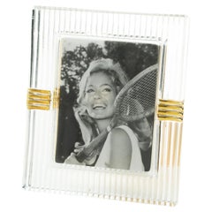 Christian Dior Paris Molded Crystal Picture Frame, 1990s