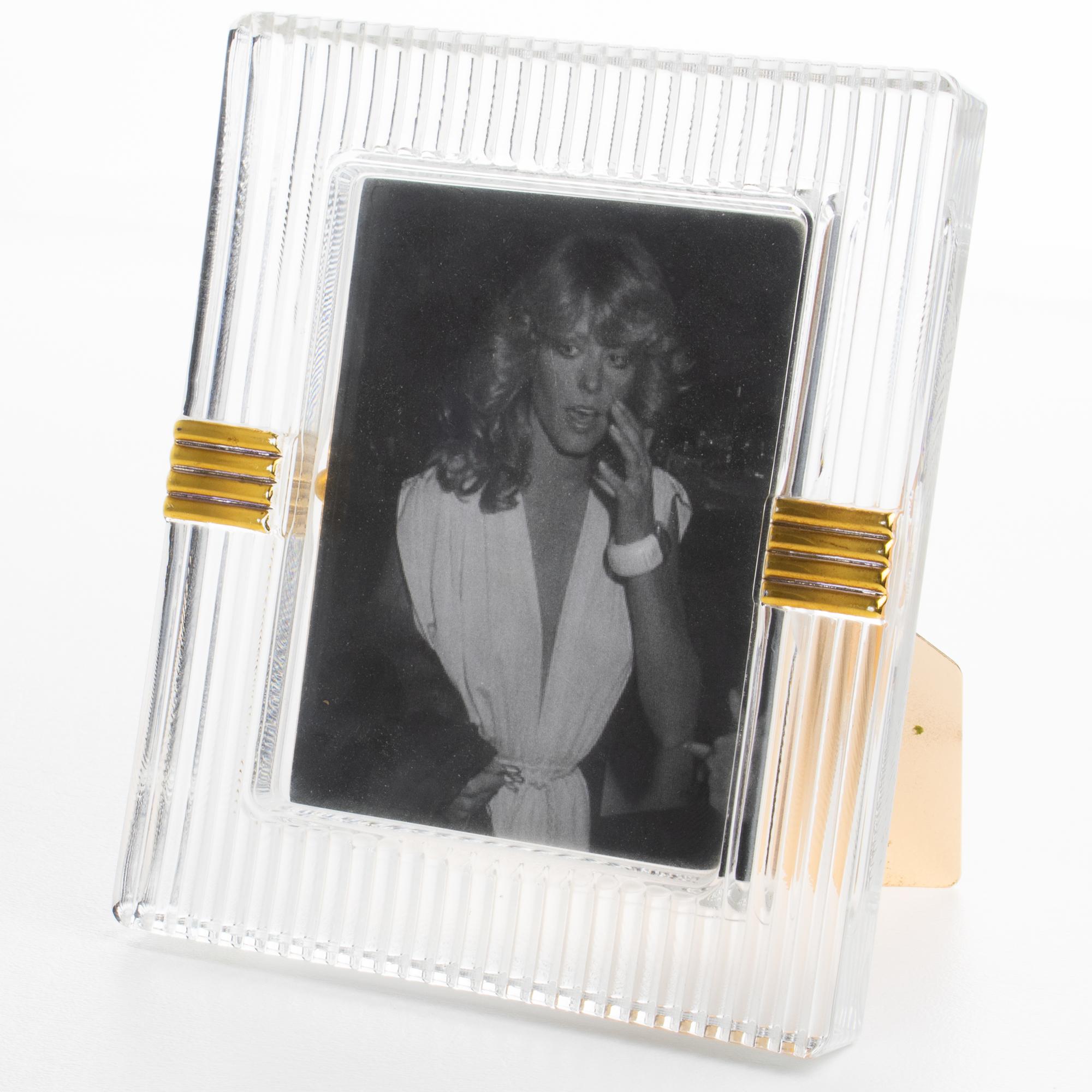 Christian Dior Paris Molded Crystal Picture Frame, circa 1990 For Sale 7