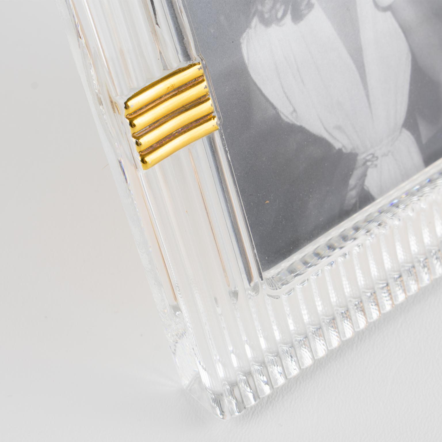 Christian Dior Paris Molded Crystal Picture Frame, circa 1990 For Sale 1