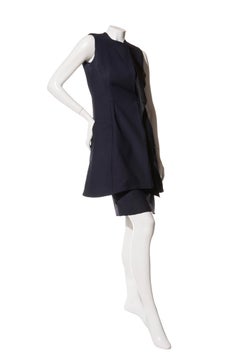 Christian Dior Paris Navy Wool-Silk Dress & Jacket Set FR 36 (US 4)
