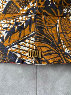 Christian Dior Paris printed cotton bucket hat, size 58, Made in Italy