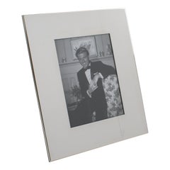 Christian Dior Paris Silver Plate Engraved Logo Picture Frame