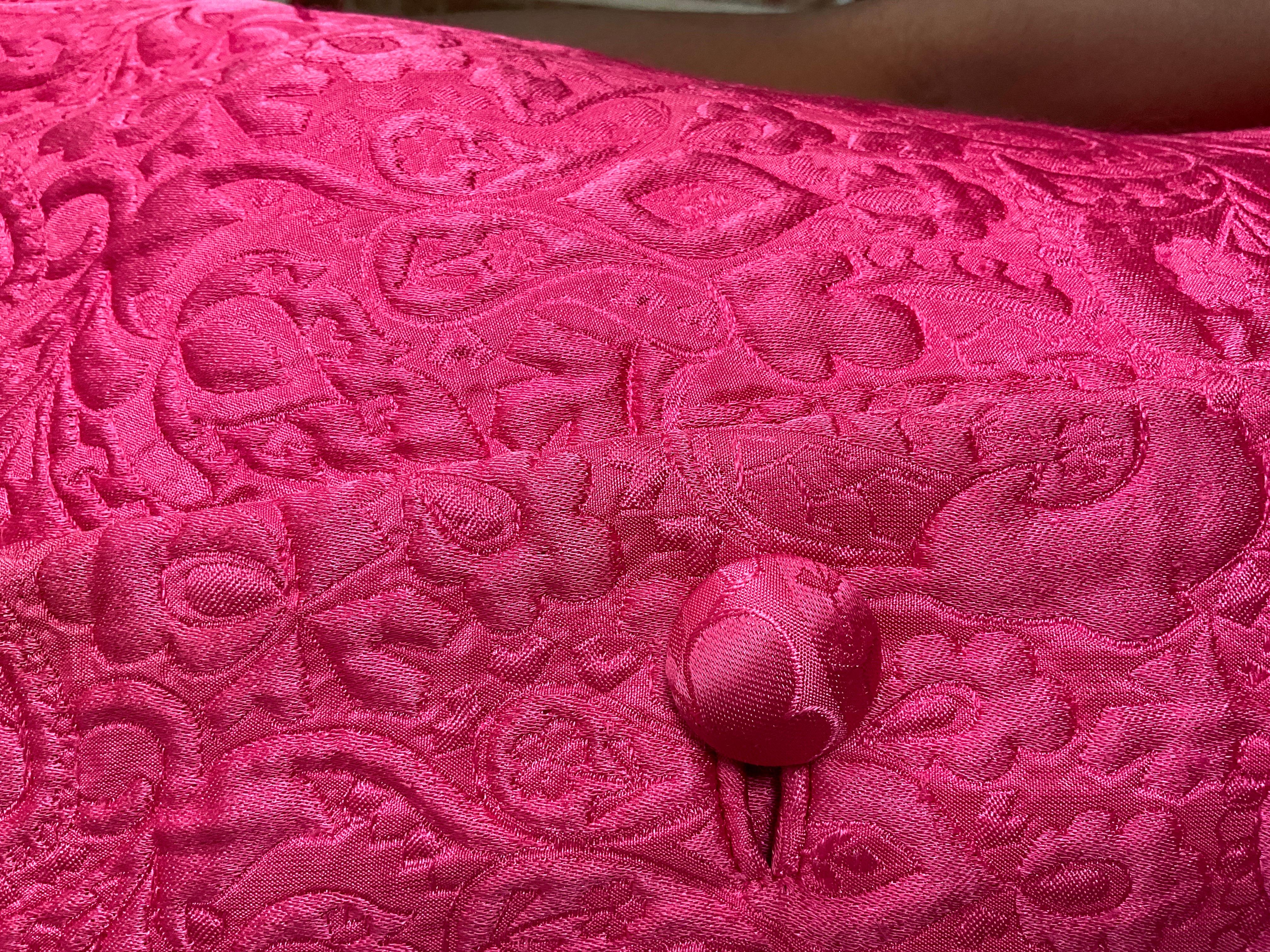 Christian Dior Paris Sleeveless vivid pink evening coat. Early  1960s 7