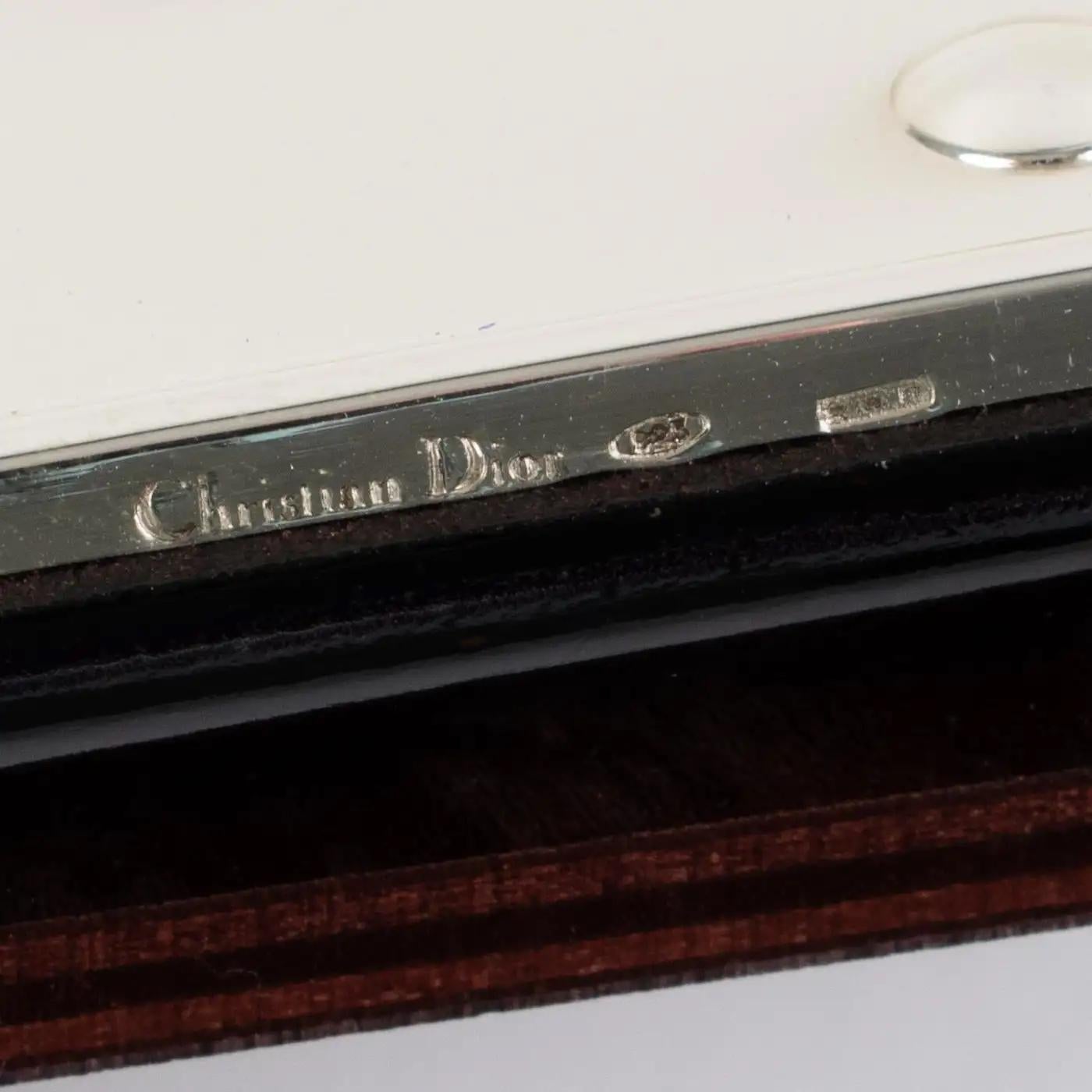 Metal Christian Dior Paris Sterling Silver Picture Frame For Sale