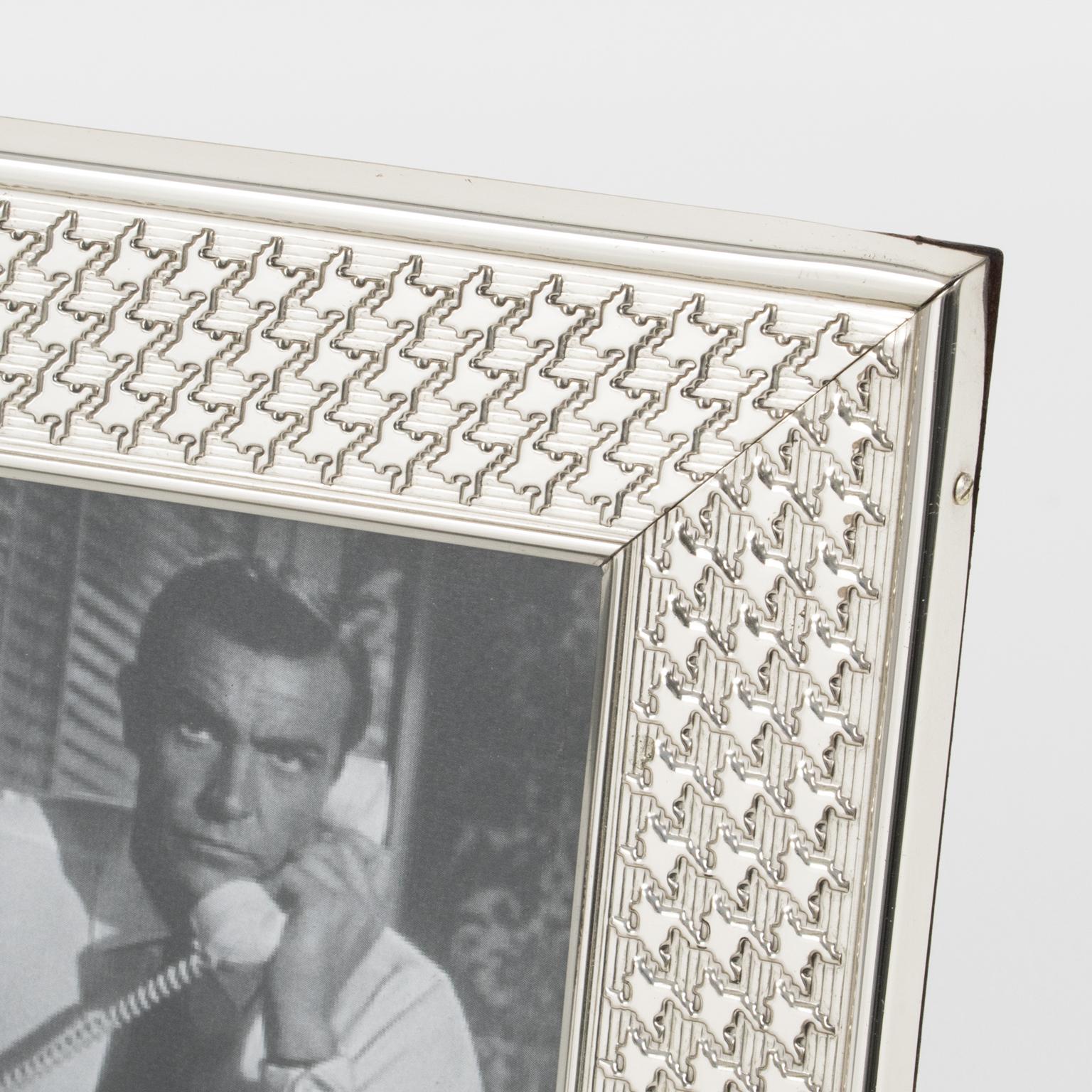 Fin du 20e siècle Cadre photo carré en argent sterling Christian Dior Paris en vente