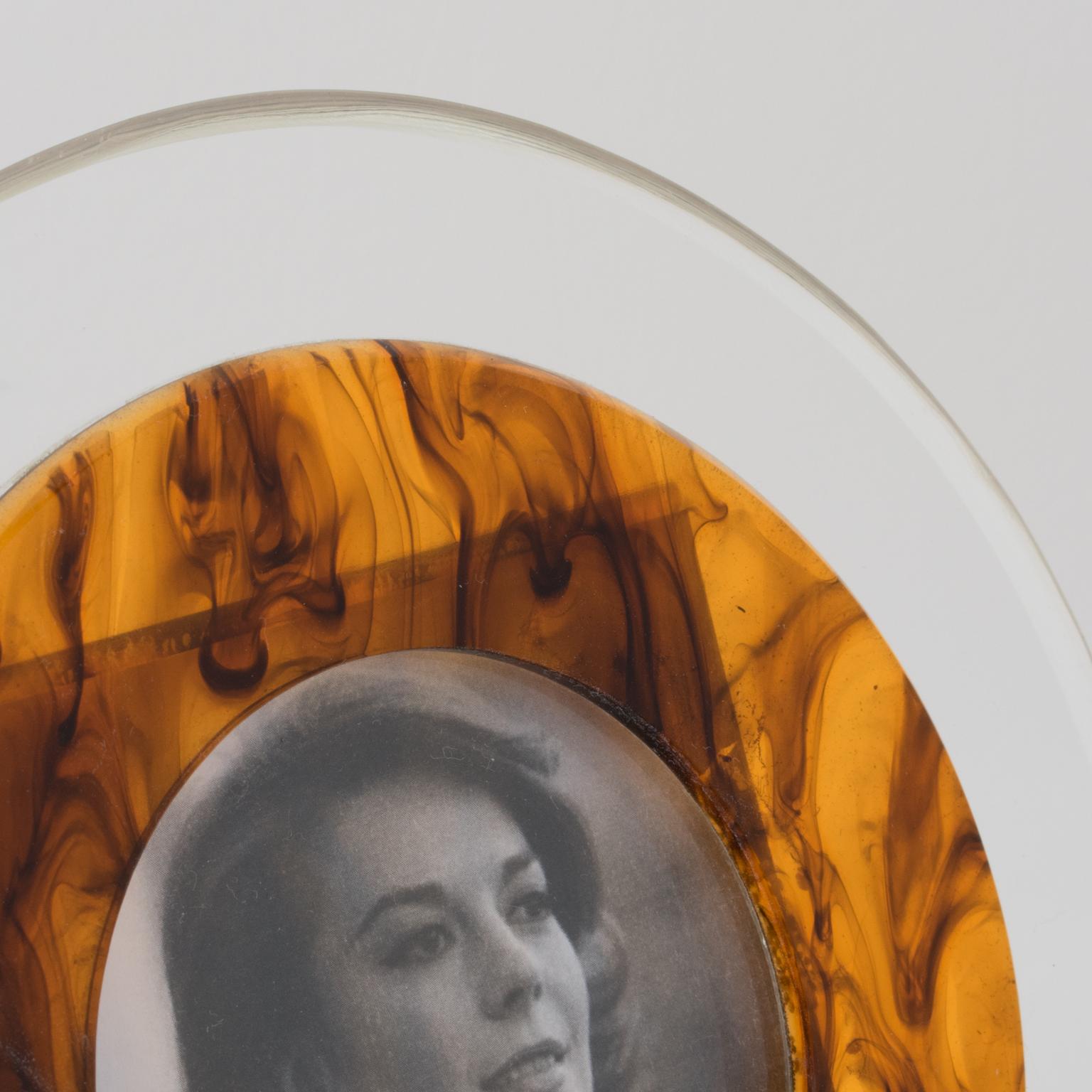 Christian Dior Paris Schildpatt-Lucit-Bilderrahmen, um 1970 im Angebot 5