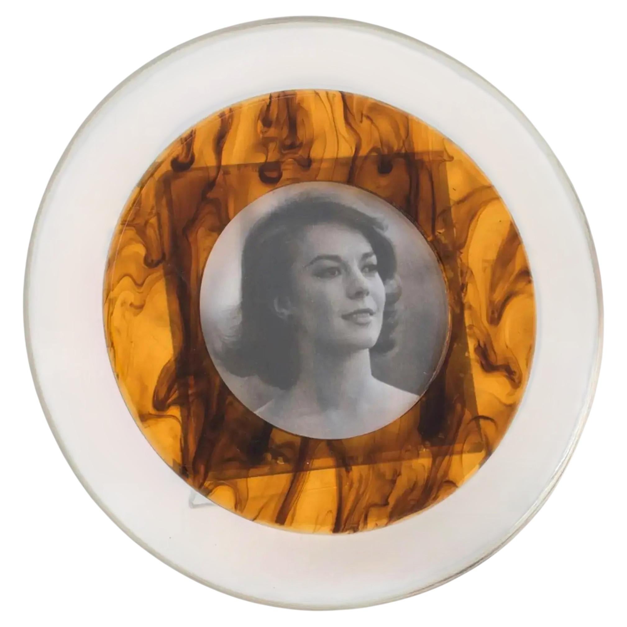 Christian Dior Paris Tortoiseshell Lucite Picture Frame, circa 1970