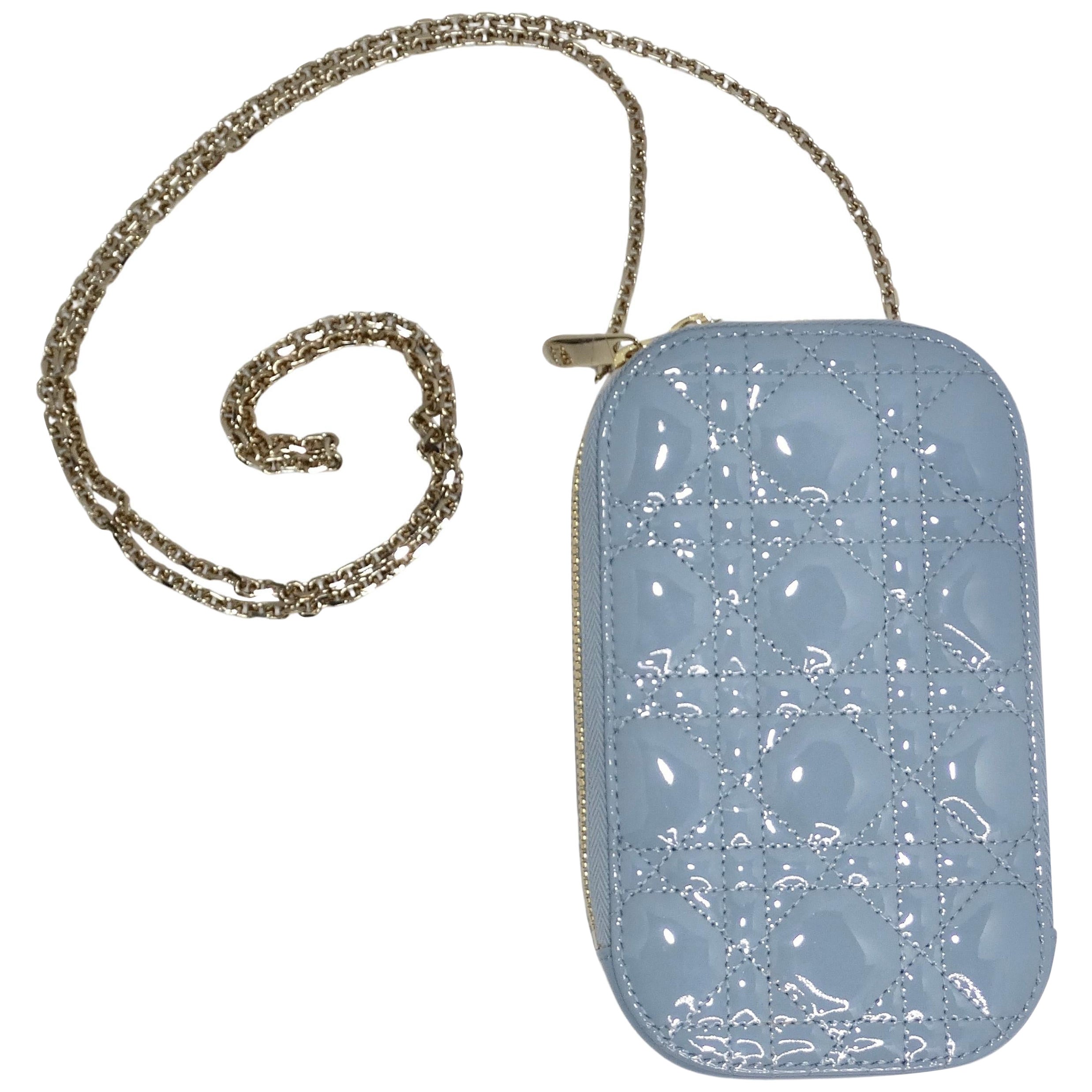Funda para teléfono Christian Dior Lady Cannage en azul brillante