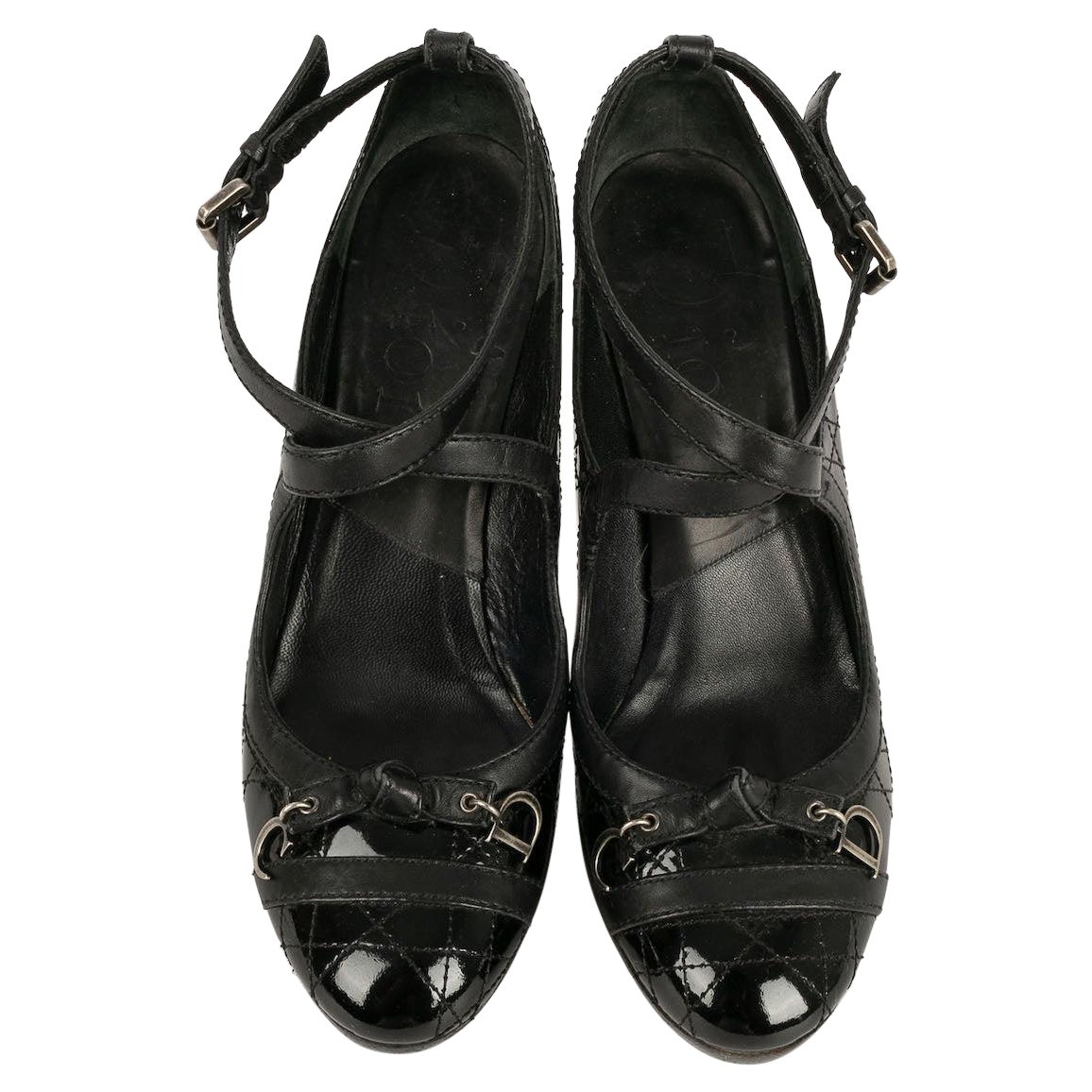 Chaussures à talons Christian Dior en cuir verni, taille 36,5