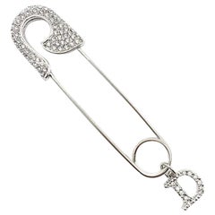 Louis Vuitton Yellow Gold Plated Charm Safety Pin Brooch