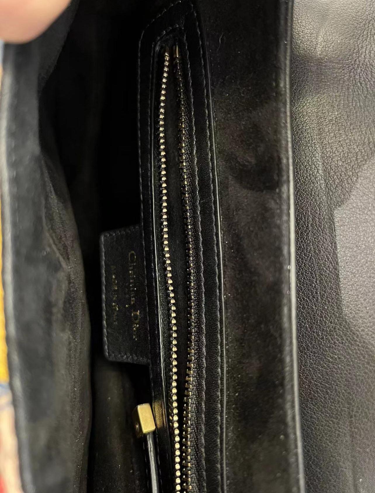Women's or Men's CHRISTIAN DIOR Peace and Love Patchwork Saddle Bag