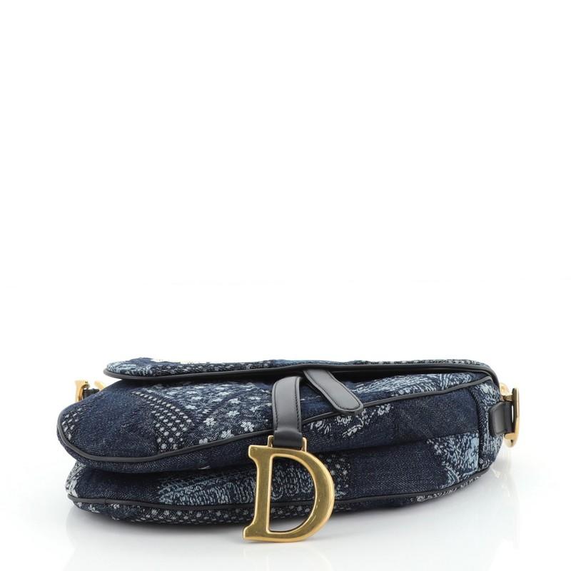 Femenino o masculino Christian Dior Bolso Peace and Love Patchwork Denim Mediano
