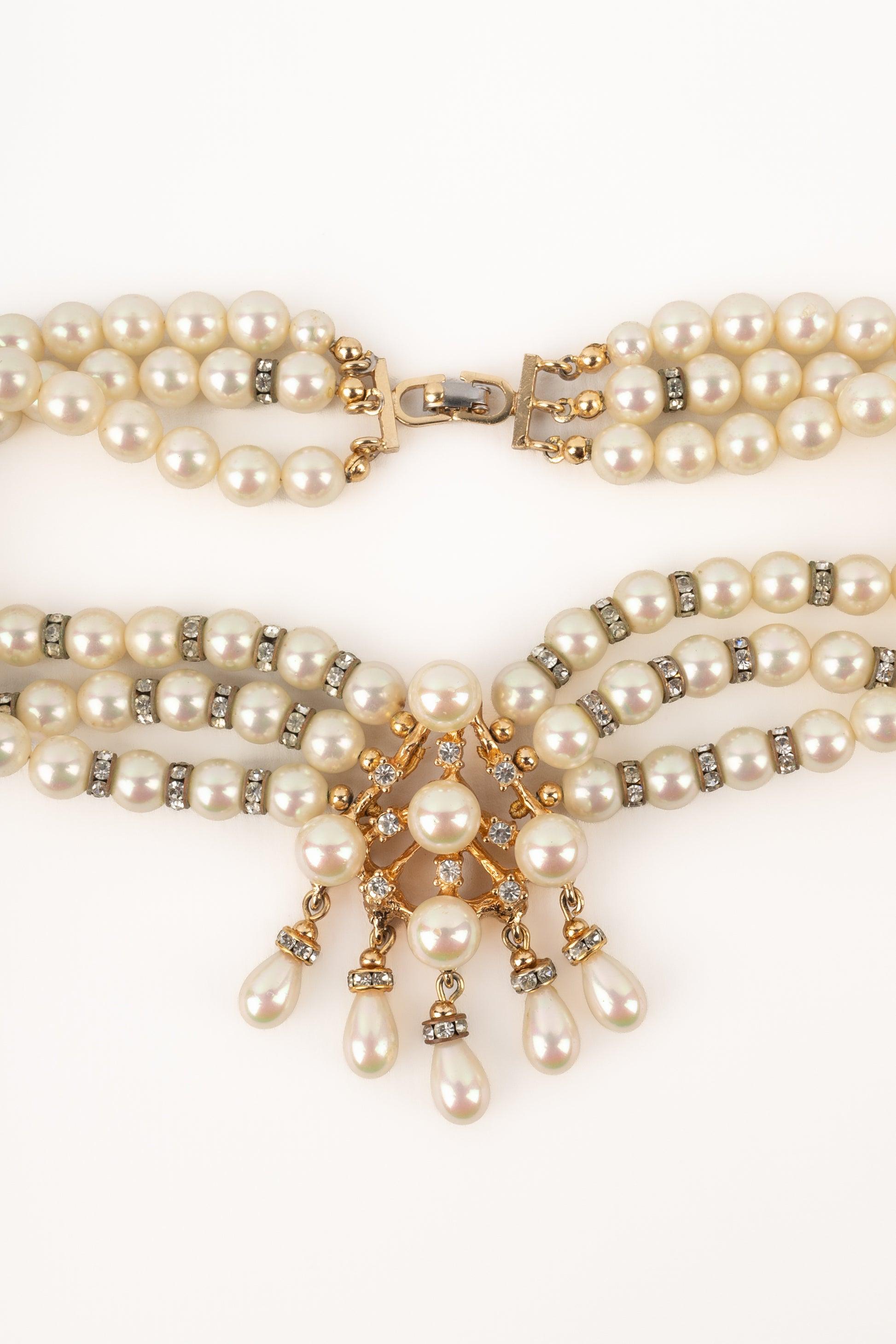 Christian Dior Pearl Necklace For Sale 2
