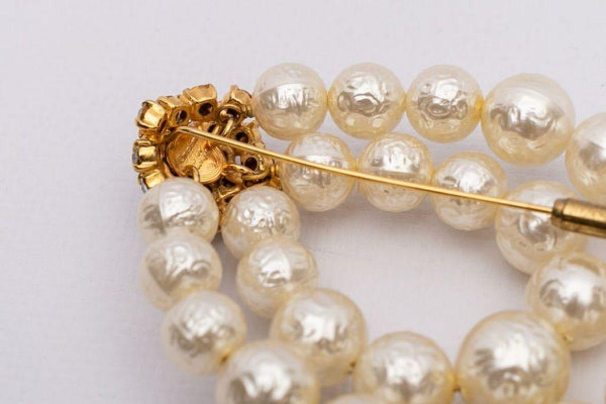 Christian Dior Pearly Beads Brooch For Sale 5