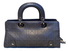 Christian Dior Pewter Lady Di Handbag