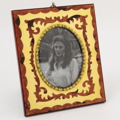 Christian Dior Gilded Brass and Bronze Picture Frame with Faux-Wood